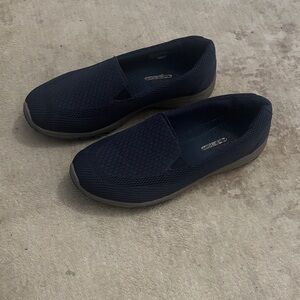 Skechers Dark Blue Slip-On Athletic Shoes
